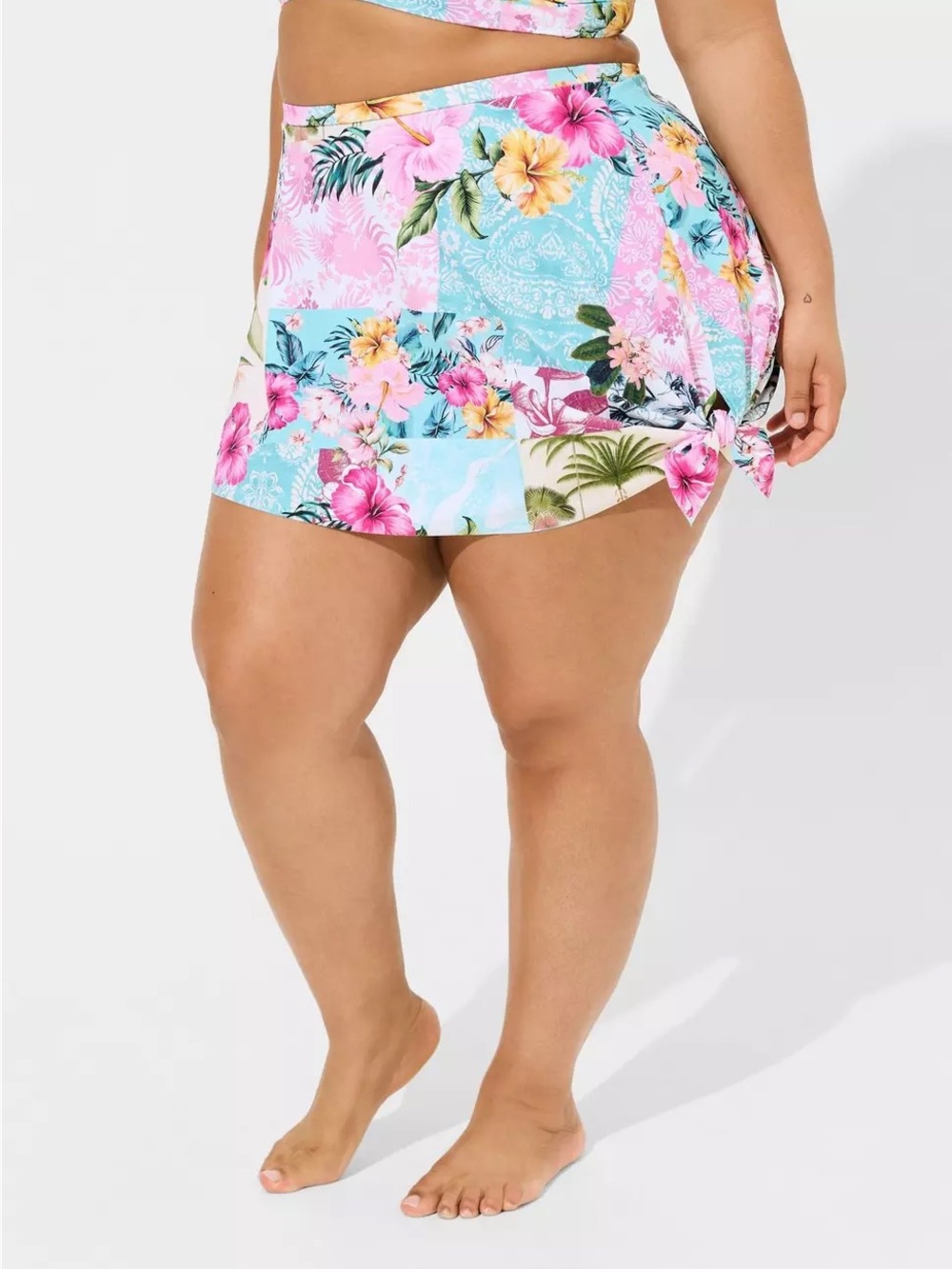 Torrid High-Rise Mid-Length Swim Skirt With Brief Lelani Floral NWT Size 0X